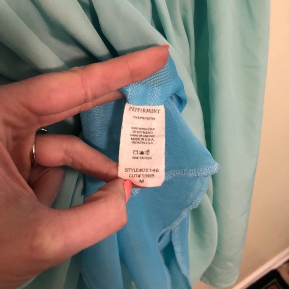 LULU’S Illusion Lace Aqua Dress - Picture 7 of 7